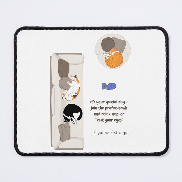 Item preview, Father's Day Funny Cats Naping designed and sold by MYCatStuff.