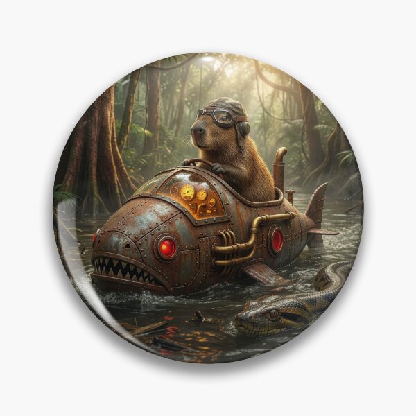 Item preview, Amazonian Capybara Drives His Piranha-Mobile  designed and sold by Tridentulus.
