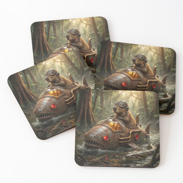 Item preview, Amazonian Capybara Drives His Piranha-Mobile  designed and sold by Tridentulus.