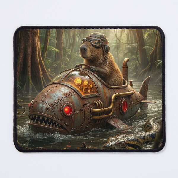 Item preview, Amazonian Capybara Drives His Piranha-Mobile  designed and sold by Tridentulus.