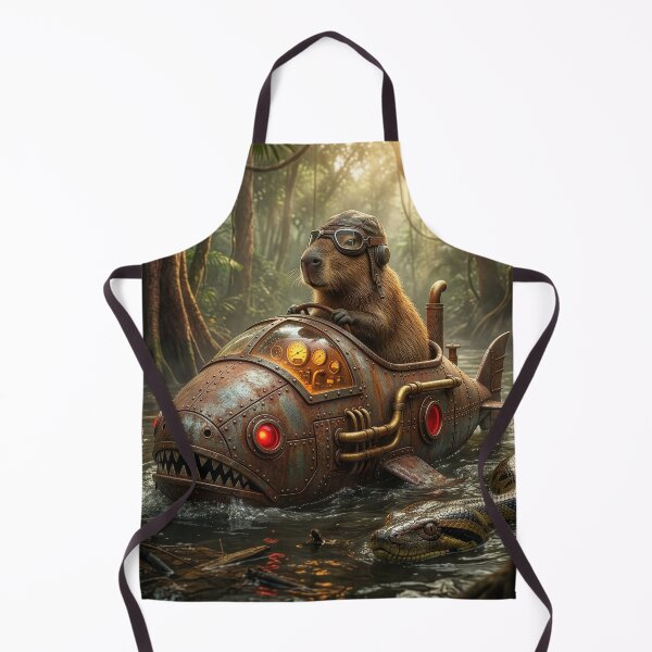 Item preview, Amazonian Capybara Drives His Piranha-Mobile  designed and sold by Tridentulus.