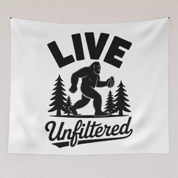 Item preview, Live Unfiltered – Bigfoot Adventure Lifestyle Graphic designed and sold by NewUSShop.