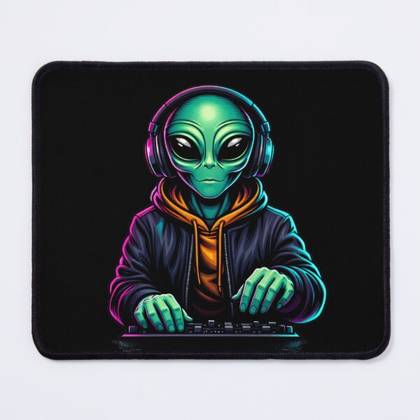 Item preview, Music Producer Alien – Neon Creative Focus Nightlife Aesthetic Art designed and sold by ColorSplash123.