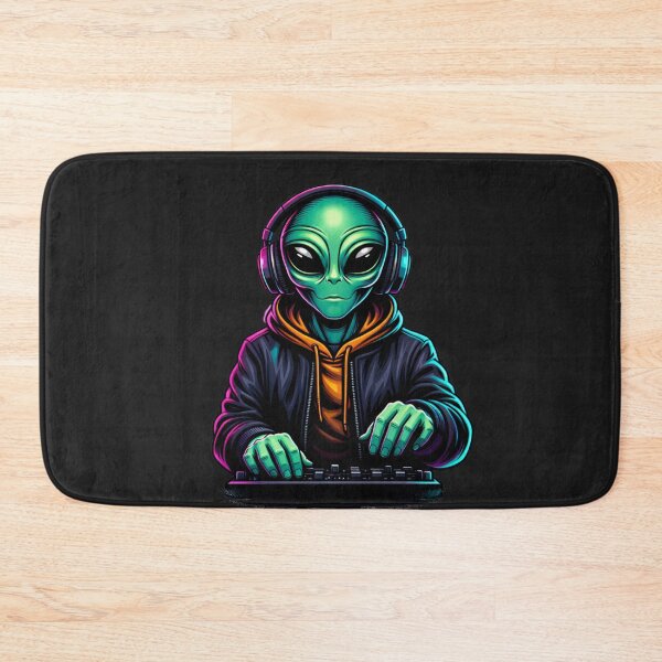 Item preview, Music Producer Alien – Neon Creative Focus Nightlife Aesthetic Art designed and sold by ColorSplash123.