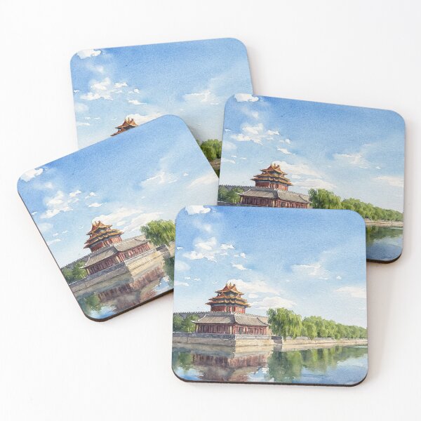 Item preview, Watercolor painting on paper of forbidden City in Beijing China designed and sold by Berlin-D-Prs.