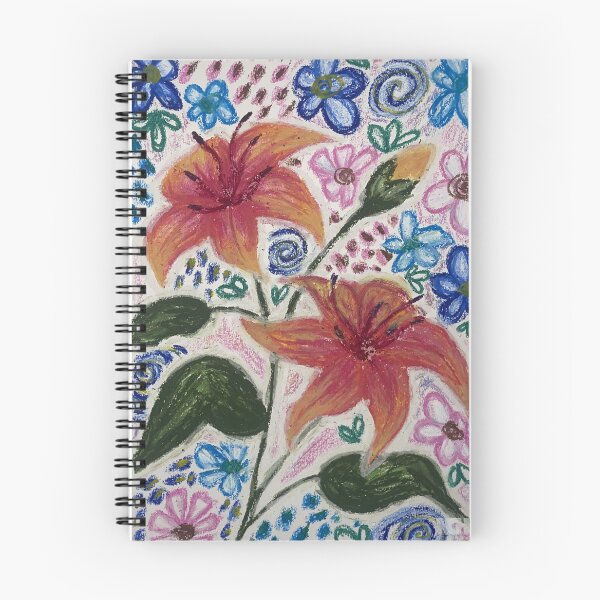 Item preview, oil pastel flower pattern designed and sold by keevagracee.