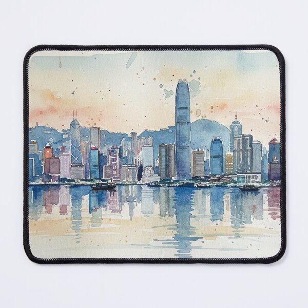 Item preview, Cityscape watercolor painting on paper designed and sold by Berlin-D-Prs.