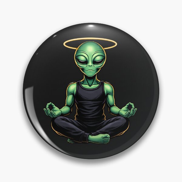 Item preview, Minimal Meditation Alien – Calm Power Wellness Aesthetic Art designed and sold by ColorSplash123.