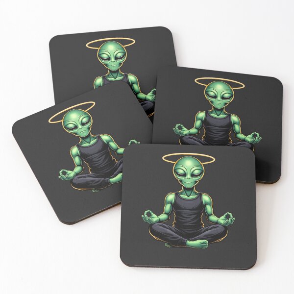 Item preview, Minimal Meditation Alien – Calm Power Wellness Aesthetic Art designed and sold by ColorSplash123.