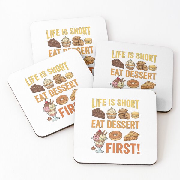 Item preview, Life Is Short Eat Dessert First - Vintage Sweet Treats Design designed and sold by Fluidic-Space.