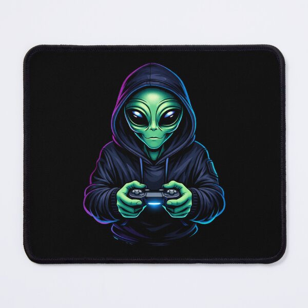 Item preview, Late Night Gamer Alien – Focused Intensity Gaming Aesthetic Art designed and sold by ColorSplash123.
