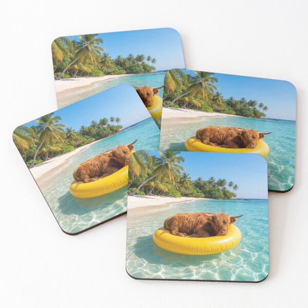 Item preview, Highland Cow Retires to Paradise designed and sold by Tridentulus.