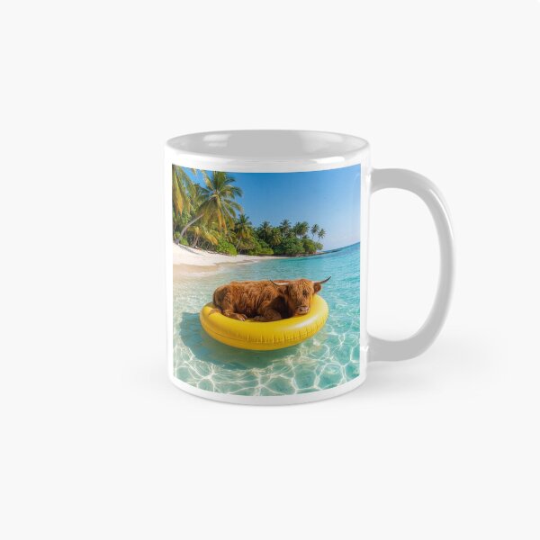 Item preview, Highland Cow Retires to Paradise designed and sold by Tridentulus.