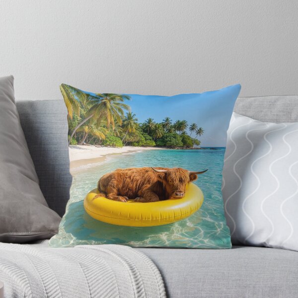 Item preview, Highland Cow Retires to Paradise designed and sold by Tridentulus.