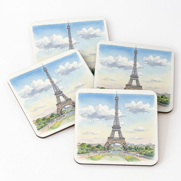 Item preview, Watercolor Painting on Paper of Eifel Tower in Paris designed and sold by Berlin-D-Prs.