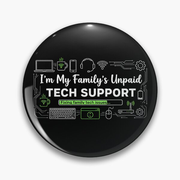 Item preview, I'm My Family's unpaid tech Support Funny Geek Nerd Humor designed and sold by herbwaters.