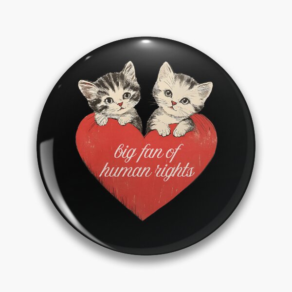 Item preview, Big Fan of Human Rights Cute Cat Valentines Women Girl designed and sold by leolawaller.