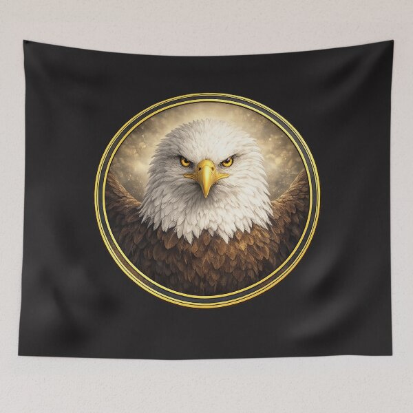 Item preview, Majestic Eagle Resolve – Strength Circle Design designed and sold by TheJoyfulPen.