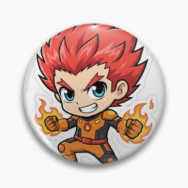 Item preview, Energetic Shonen Hero Sticker designed and sold by StickerHypeLab.