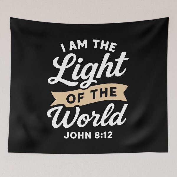 Item preview, John 8:12 I Am The Light Of The World  designed and sold by plushism.
