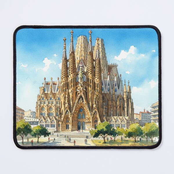 Item preview, Watercolor Painting on paper of La Sagrada Familia designed and sold by Berlin-D-Prs.