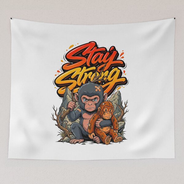 Item preview, Stay Strong Snow Monkey With Orangutan Doll designed and sold by Tong4130.