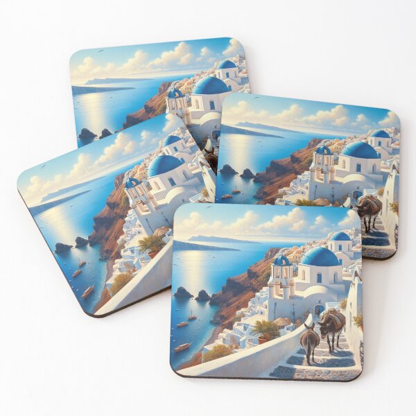 Item preview, Santorini Greece Painting designed and sold by StudioDinArt.