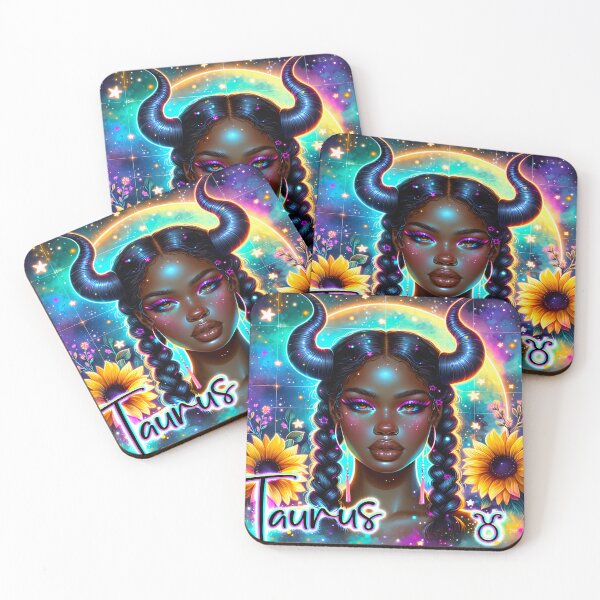 Item preview, Taurus Moonbloom – Neon Celestial Portrait designed and sold by ChloeDesigns401.