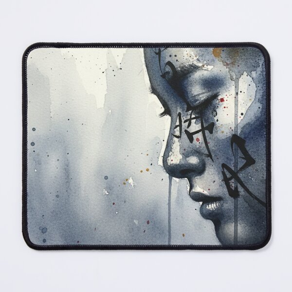 Item preview, Abstract watercolor painting on paper of beautiful girl face designed and sold by Berlin-D-Prs.