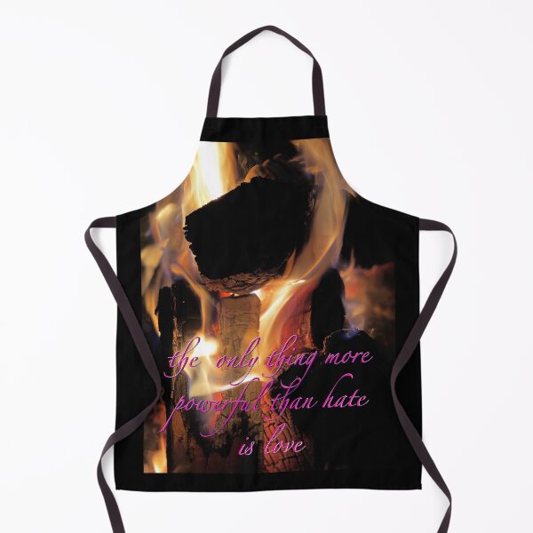 Item preview, The Only Thing More Powerful Than Hate Is Love – Fire Skull & Heart Illusion Quote designed and sold by aadventures.