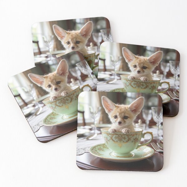 Item preview, Fennec Fox Kit in a Tea Cup designed and sold by Tridentulus.