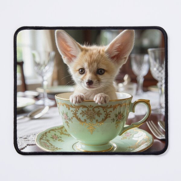 Item preview, Fennec Fox Kit in a Tea Cup designed and sold by Tridentulus.