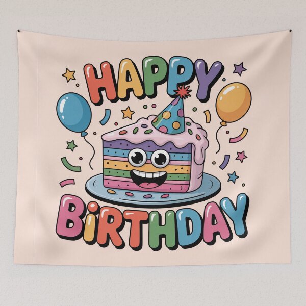 Item preview, Happy Birthday Cake Monster – Cute Party Vibes & Silly Balloons designed and sold by Midnight Veil Designs.
