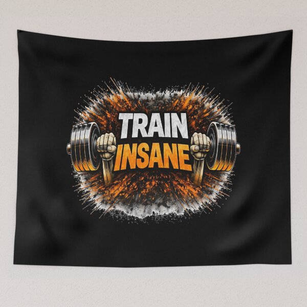 Item preview, Train Insane Gym Motivation Discipline Training DesignTrain Insane Gym Motivation Discipline Training Design designed and sold by Wolf Garage.