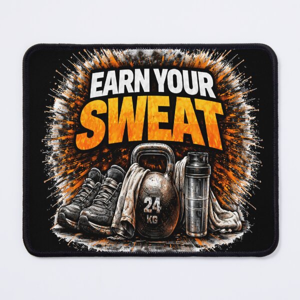 Item preview, Earn Your Sweat Gym Motivation Discipline Training Design designed and sold by Wolf Garage.