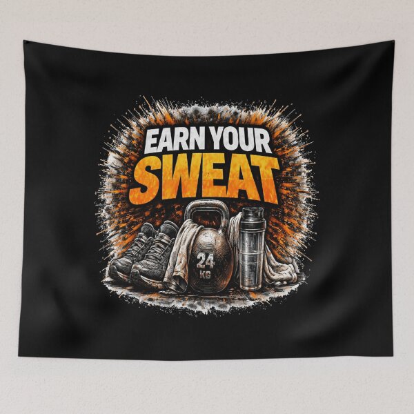 Item preview, Earn Your Sweat Gym Motivation Discipline Training Design designed and sold by Wolf Garage.