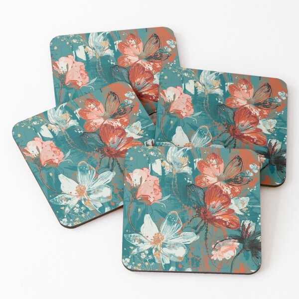 Item preview, Teal Garden Bloom – Modern Floral Illustration designed and sold by ShopCWA.