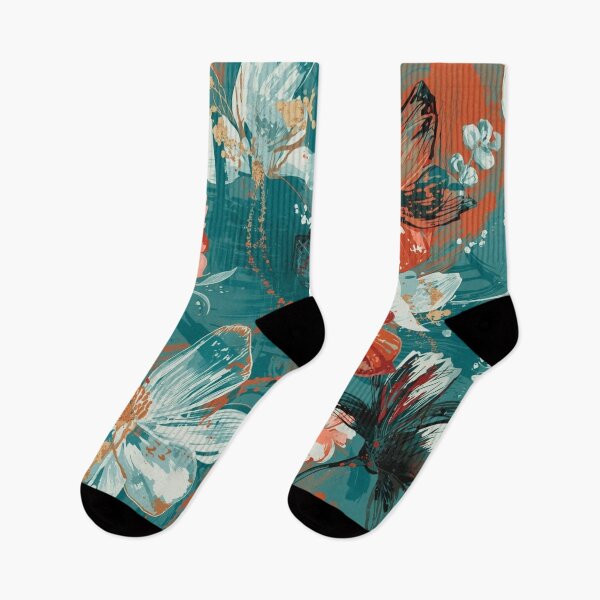 Item preview, Teal Garden Bloom – Modern Floral Illustration designed and sold by ShopCWA.