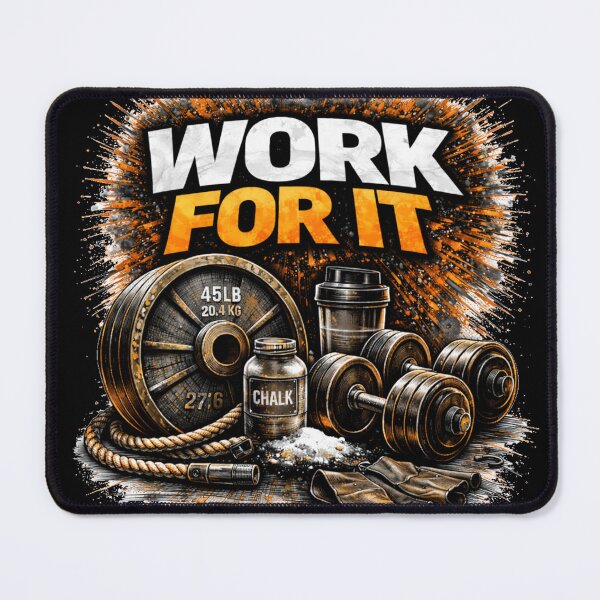 Item preview, Work For It Gym Motivation Discipline Training Design designed and sold by Wolf Garage.