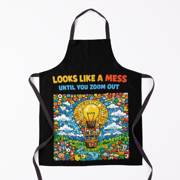 Item preview, Looks Like A Mess Until You Zoom Out Mosaic Lightbulb Design designed and sold by TeeTimeTreasure.