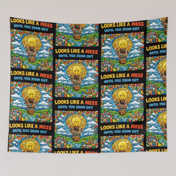 Item preview, Looks Like A Mess Until You Zoom Out Mosaic Lightbulb Design designed and sold by TeeTimeTreasure.