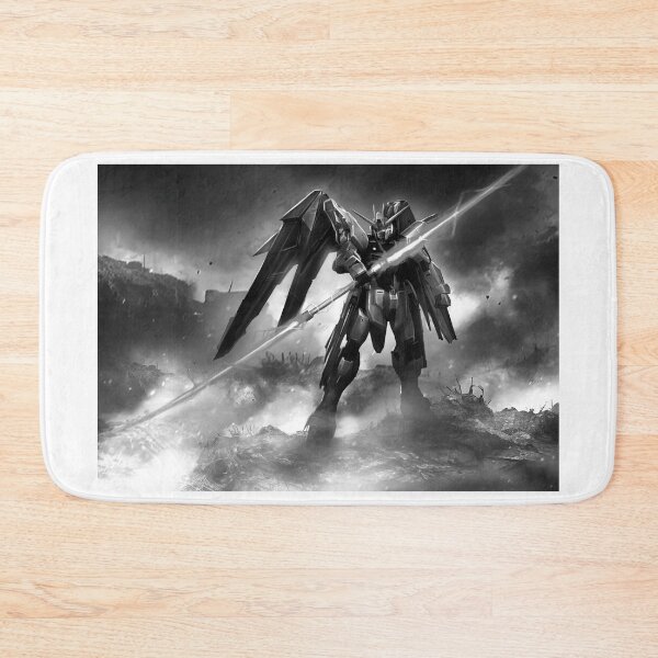 Item preview, black white ZGMF-X10A Freedom Gundam seed destiny kira yamato on fire DIGITAL IMAGING designed and sold by sabartgunpla.