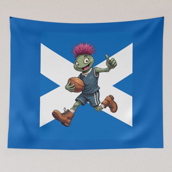 Item preview, Playful Scottish Thistle Rugby Illustration designed and sold by taiche.