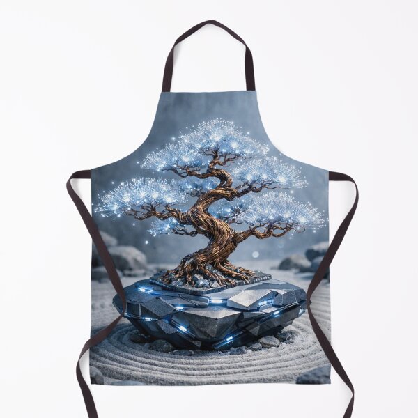 Item preview, Fiber Optic Zen Bonsai - Futuristic Cyber Meditation Art designed and sold by LuxeBuzz.