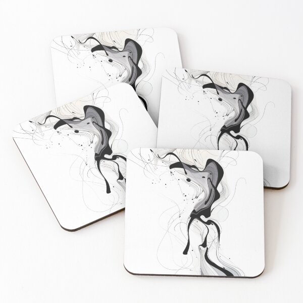 Item preview, Monochrome Abstract Flow Art designed and sold by Theerapong Masanong.