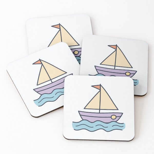 Item preview, Soft Pastel Sailboat Drifting on Gentle Waves designed and sold by risingrocket.