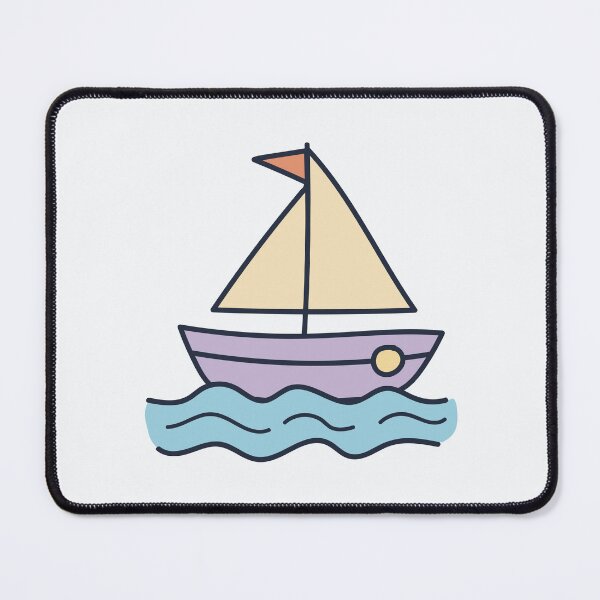 Item preview, Soft Pastel Sailboat Drifting on Gentle Waves designed and sold by risingrocket.