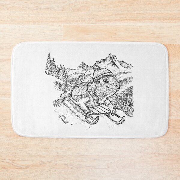 Item preview, Sledding Iguana Winter Adventure designed and sold by wbhny.