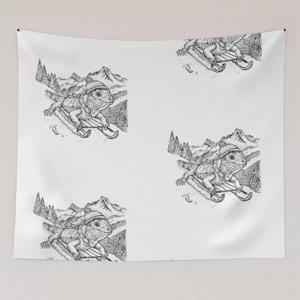 Item preview, Sledding Iguana Winter Adventure designed and sold by wbhny.