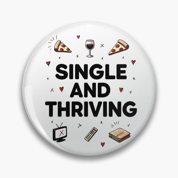 Item preview, Single And Thriving Funny Valentine Anti Love Pizza Wine designed and sold by Abe Studio.